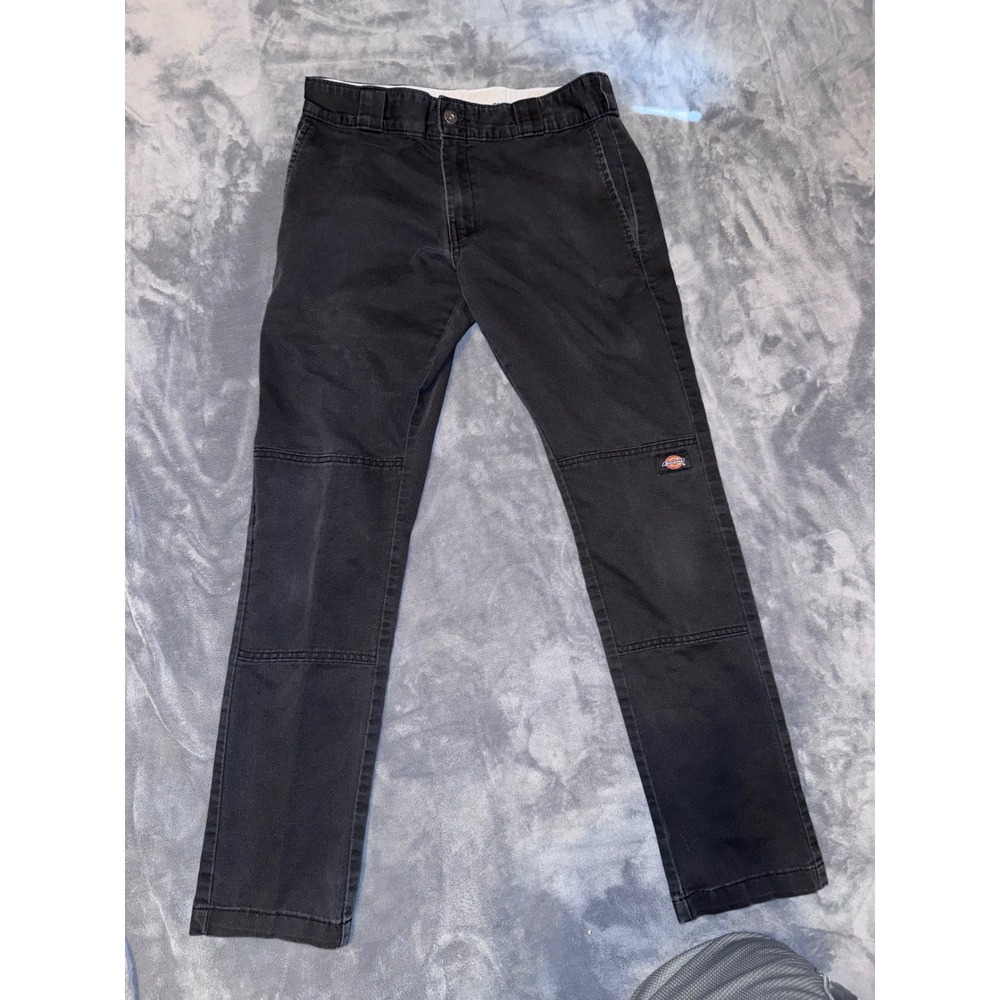 Dickies Skinny Straight Double Knee Work Pants Black 30x32 Mens Chino Skater